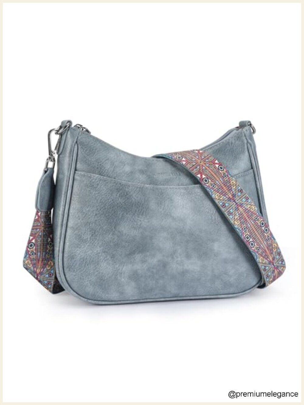Trendy Vegan Leather Crossbody Purse with Adjustable Strap